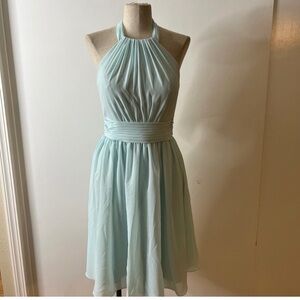 Halter Midi Dress in Light Mint